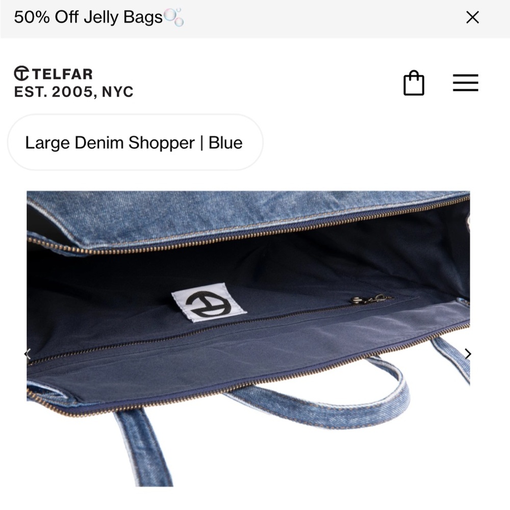 Telfar Shopper Denim - Large BNWT! - Picture 9 of 9